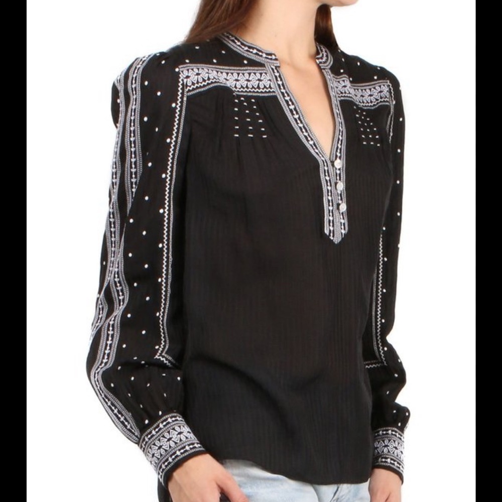 Veronica Beard Carta Blouse Sz 8